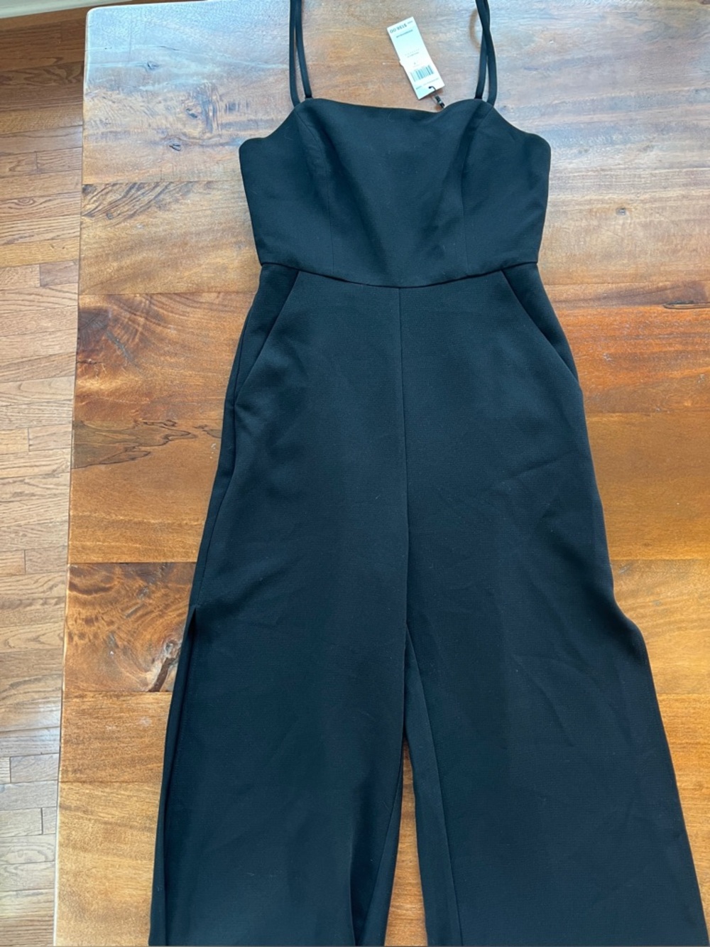 NWT BCBGENERATION  Women’s Black  Spaghetti Strap Pant Jumpsuit Romper Size 4